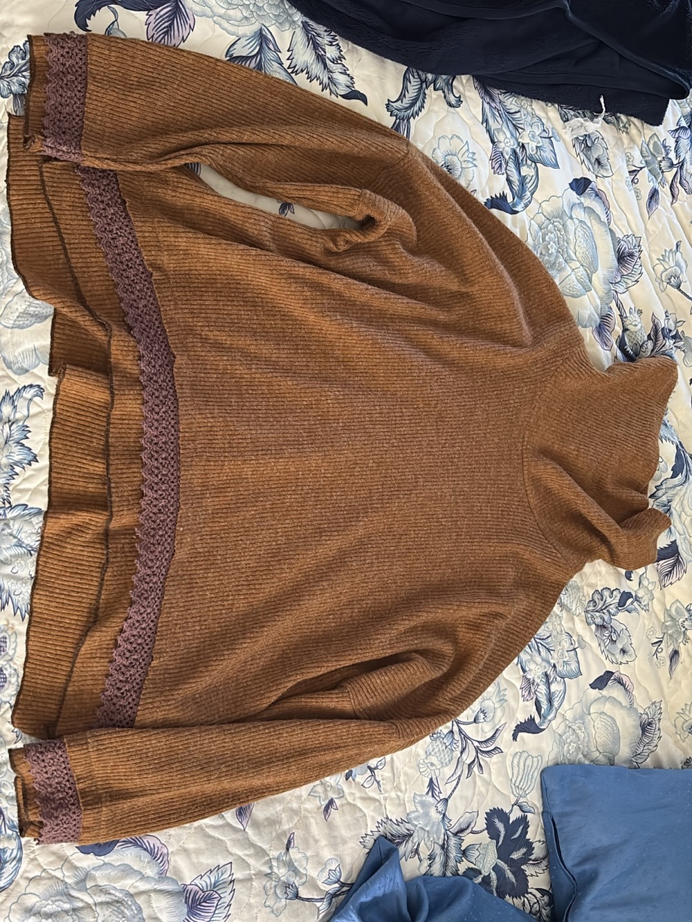 Brown turtle neck sweater